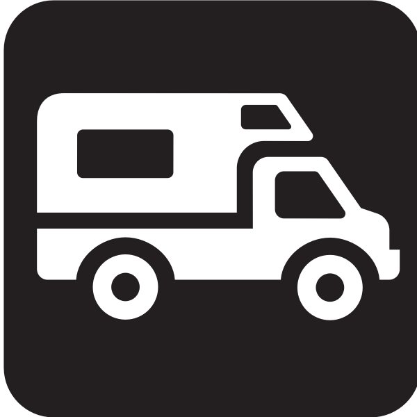 SVG Pictogram for RV camp ground vector image