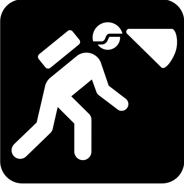 SVG Pictogram for spelunking vector image
