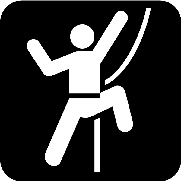 SVG Pictogram for technical rock climb vector image