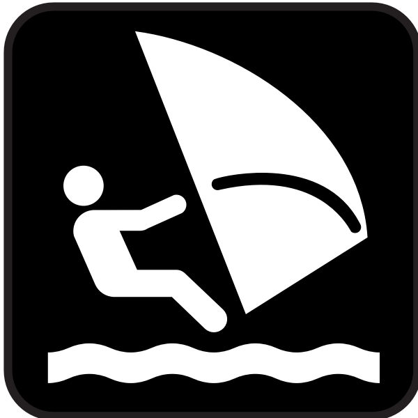 SVG Pictogram for windsurfing vector clip art