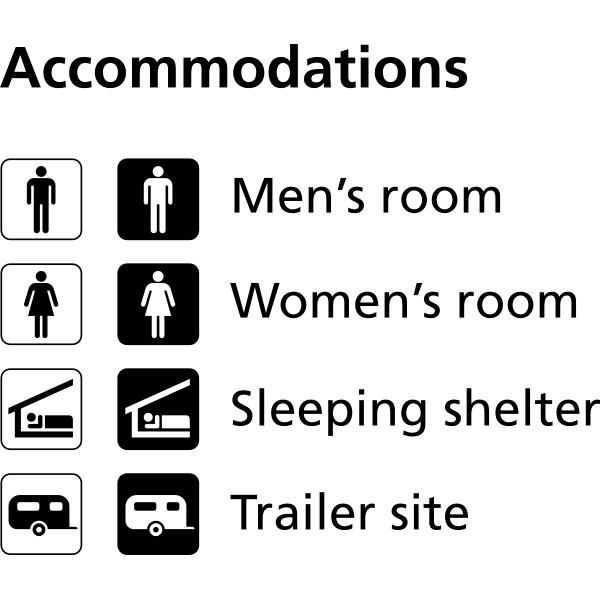 SVG Pictograms for accommodation vector image