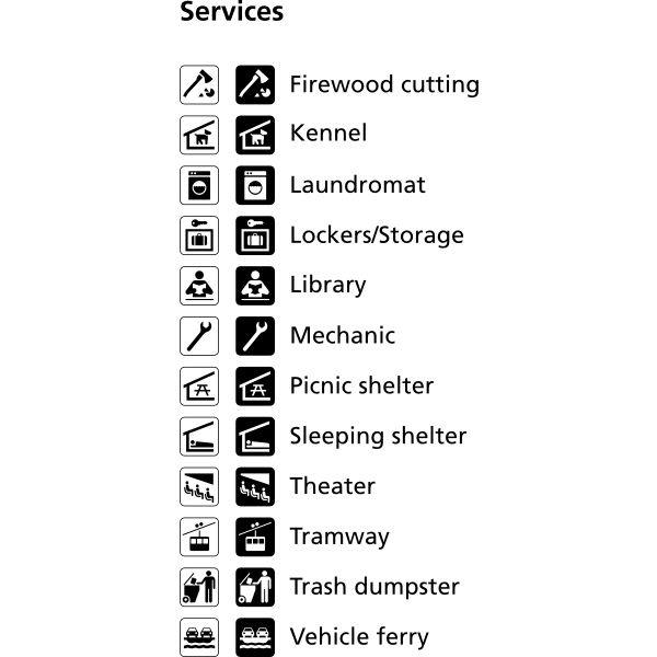 SVG Pictograms for different services vector image