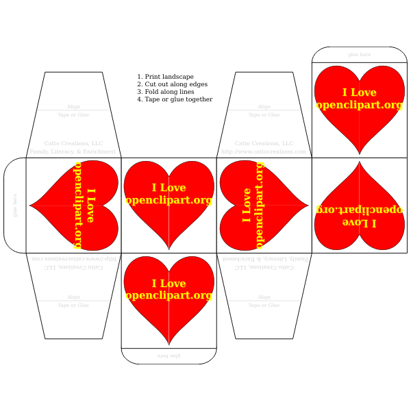 SVG Picture cube for cutting vector image
