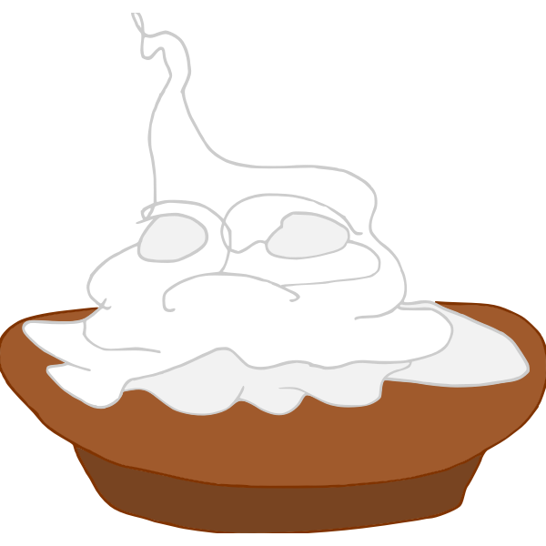 SVG Pie with cream vector image
