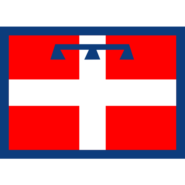 SVG Piedmont region flag vector illustration