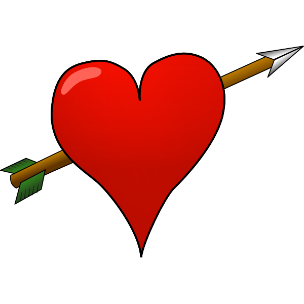SVG Pierced heart vector graphics