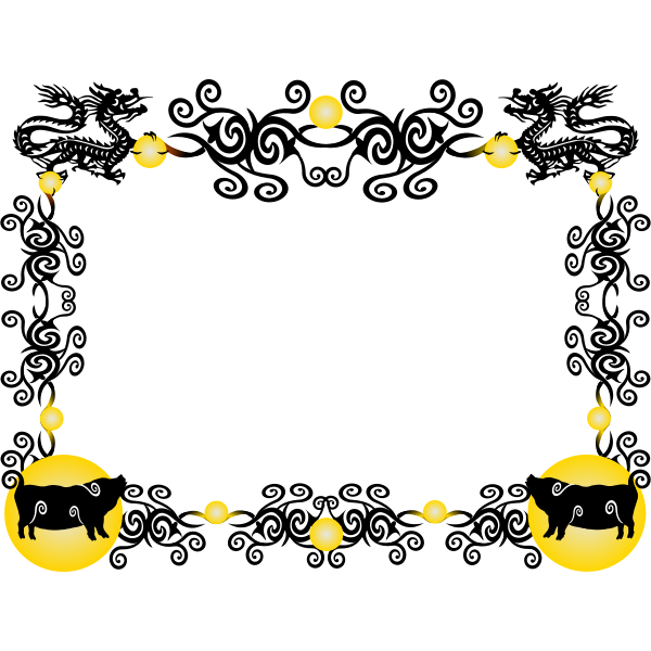 SVG Pig border