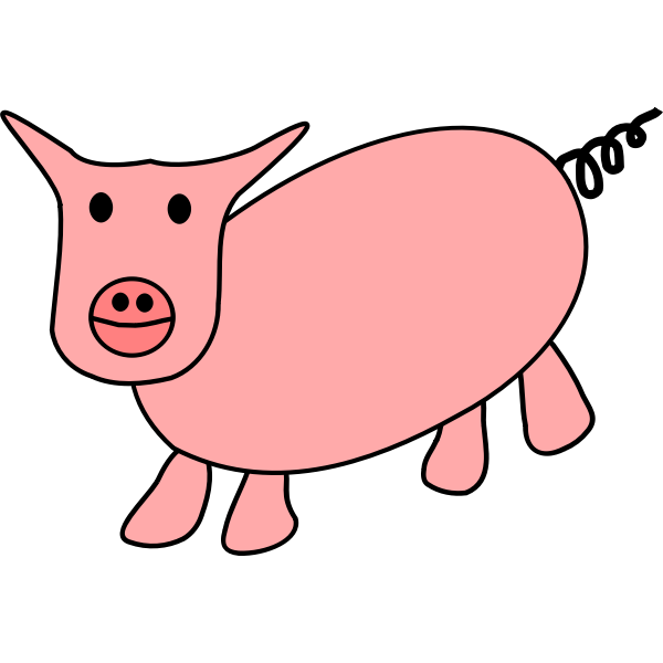 SVG Pig caricature