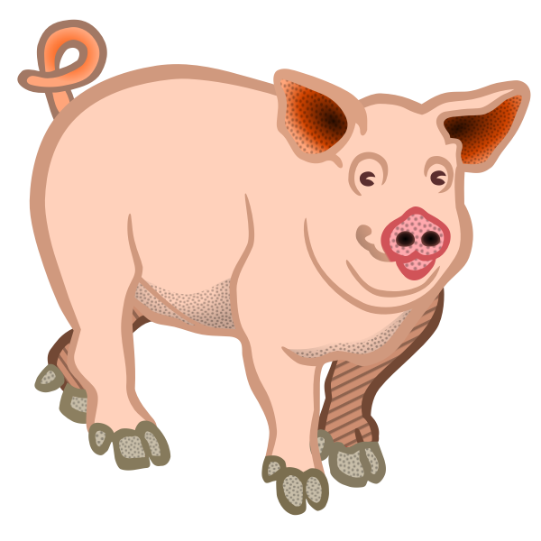 SVG Pig domestic animal