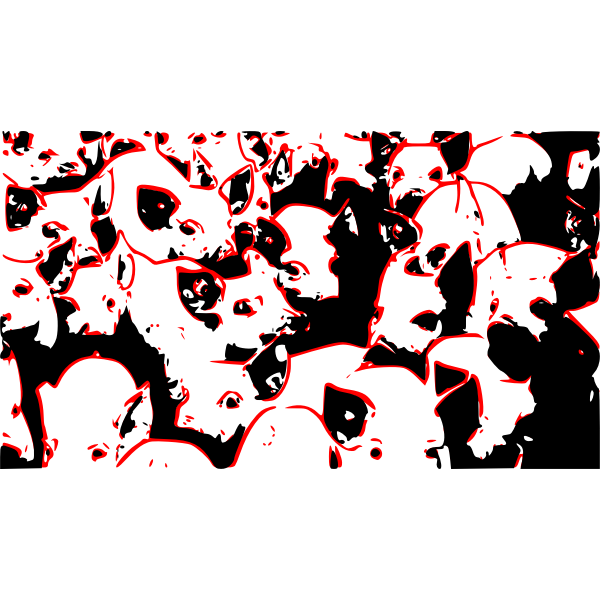 SVG Pig farming symbol vector image