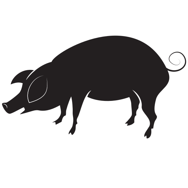 SVG Pig silhouette graphics