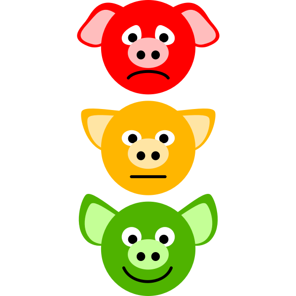 SVG Pig traffic lights
