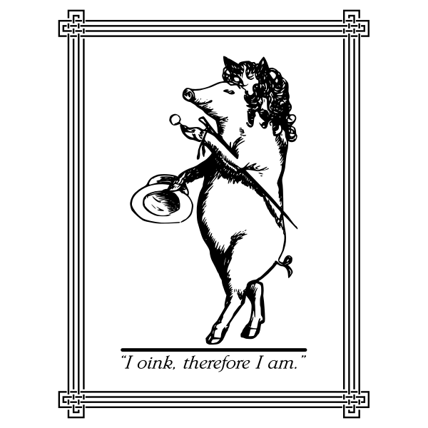 SVG Pig with human character
