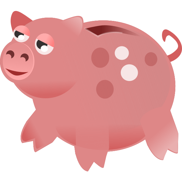 SVG Piggy Bank Vector Art