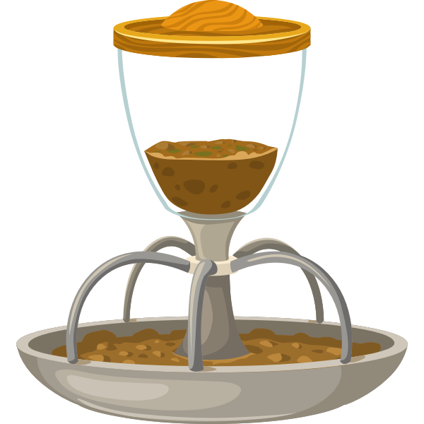 SVG Piggy feeder vector drawing