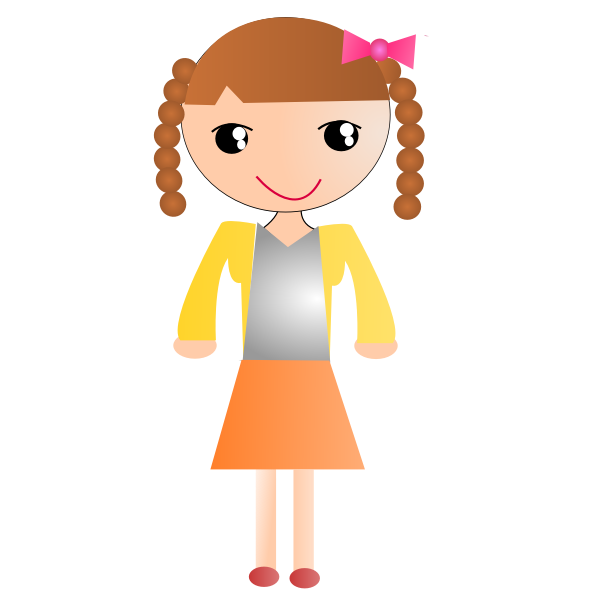 SVG Pigtail girl
