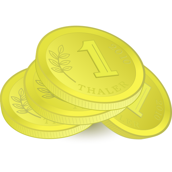 SVG Pile of Golden Coins Vector