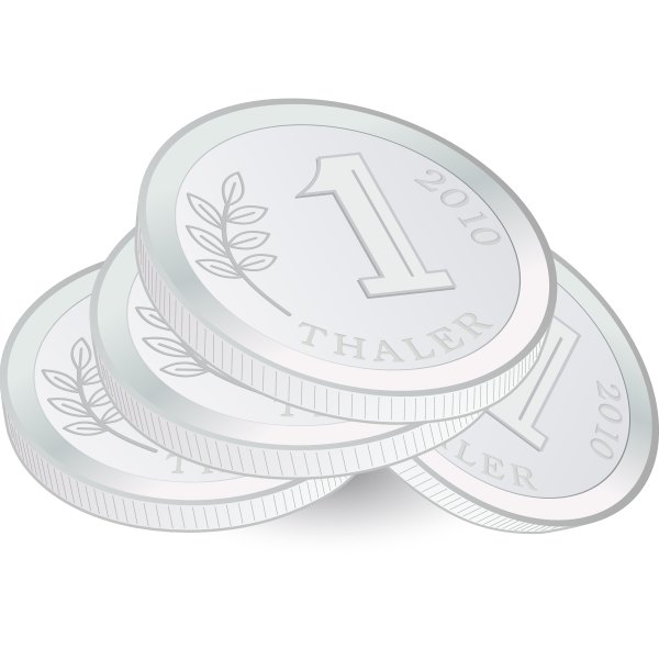 SVG Pile of Silver Coins Vector