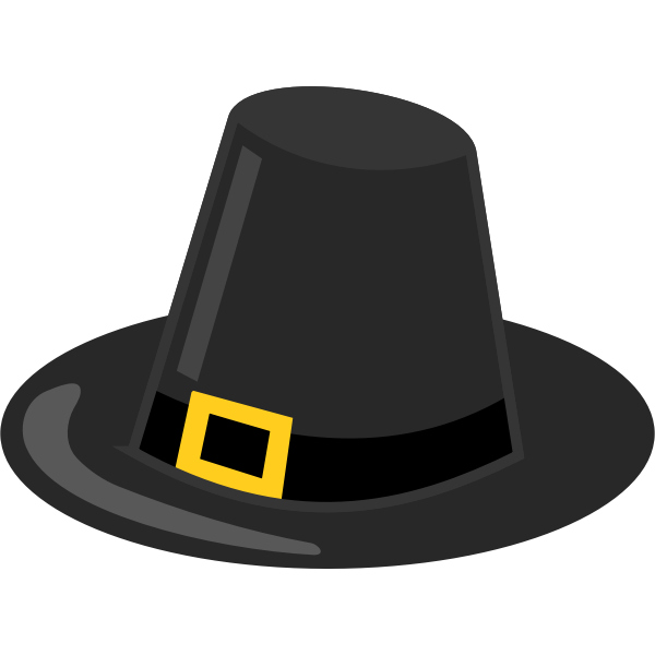 SVG Pilgrim039s hat with black band vector image