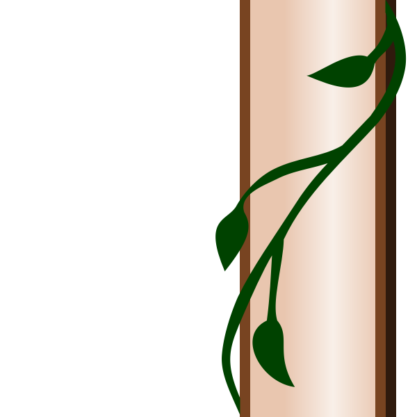 SVG Pillar with ivy branch border detail vector image