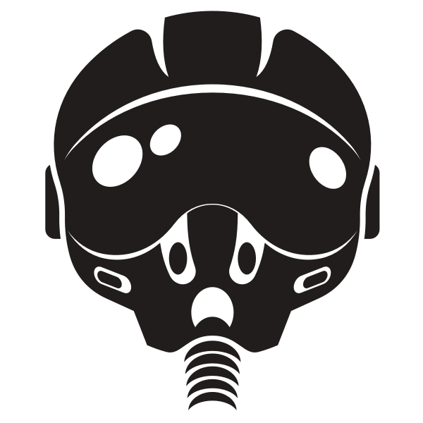 SVG Pilot helmet silhouette