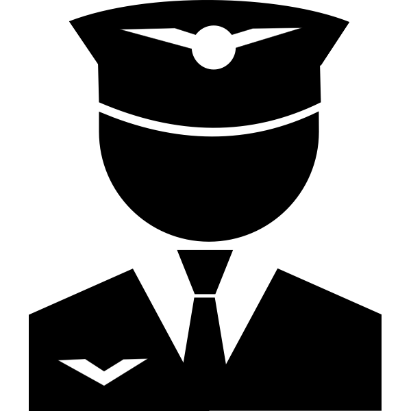 SVG Pilot icon vector drawing