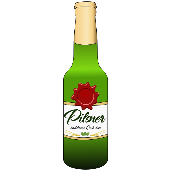 SVG Pilsner beer bottle