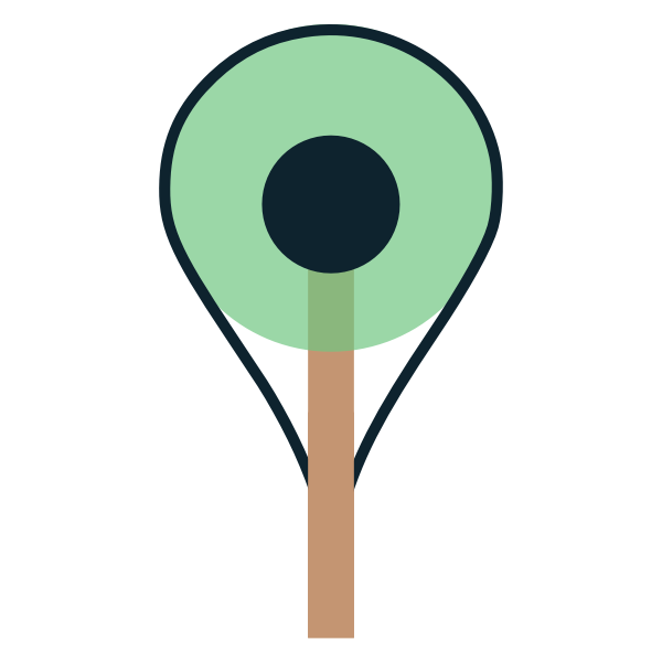 SVG Pin Map Tree Icon