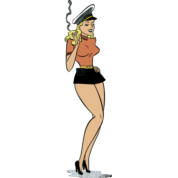 SVG Pin-up blond