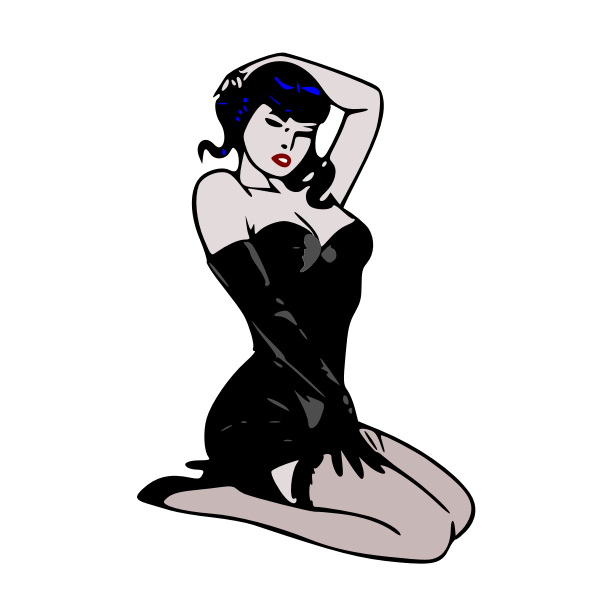 SVG Pin-up blue