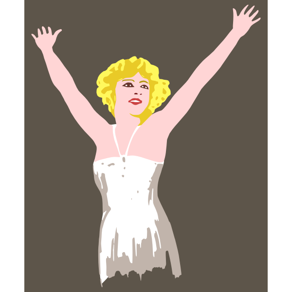 SVG Pin-up lady with blond hair