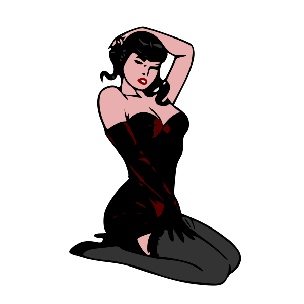SVG Pin-up red