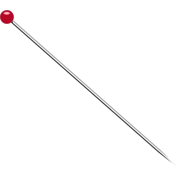 SVG Pin with spherical head vector image