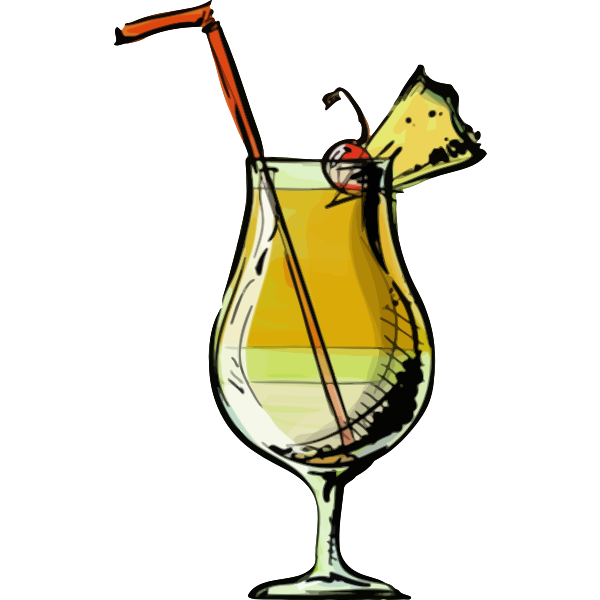SVG Pina colada cocktail