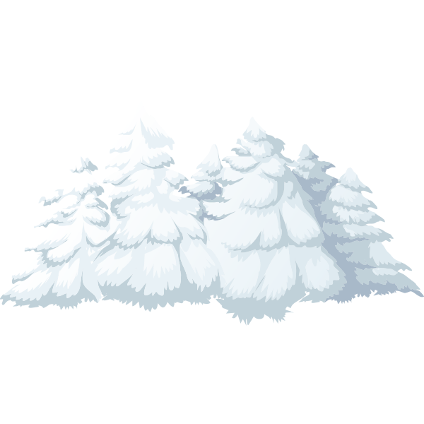 SVG Pine trees covered with snow