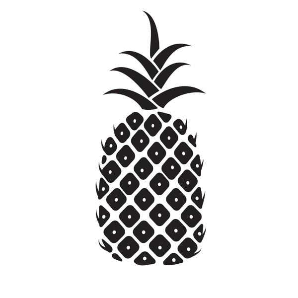 SVG Pineapple silhouette graphics