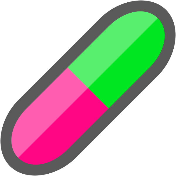 SVG Pink and green capsule