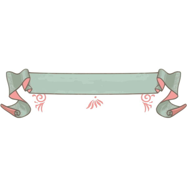 SVG Pink and green decorative ribbon clip art