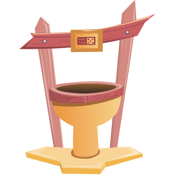 SVG Pink and yellow shrine