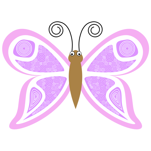 SVG Pink butterfly image