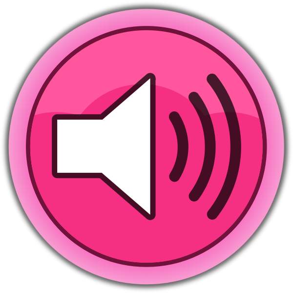 SVG Pink button quotSound onquot