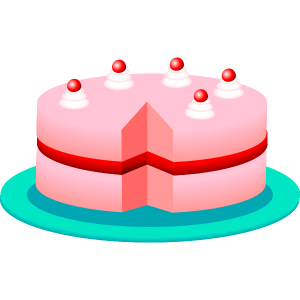 SVG Pink cake vector image