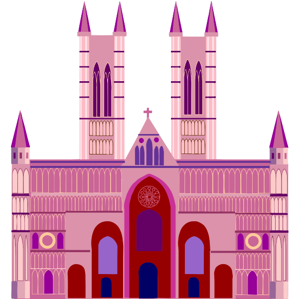SVG Pink church