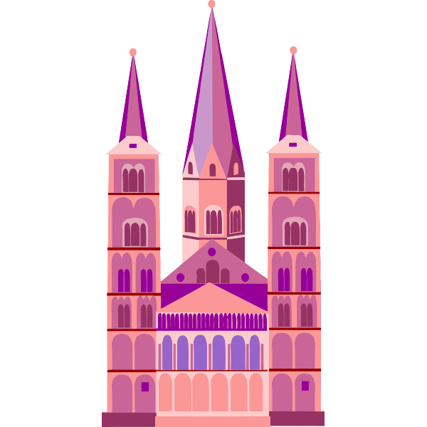 SVG Pink church image