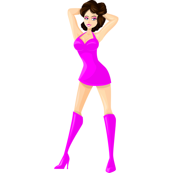 SVG PInk clothes on a model