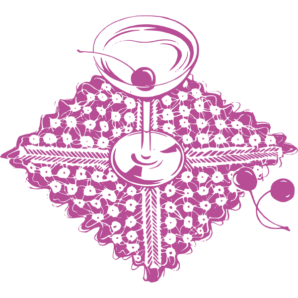 SVG Pink cocktail glass