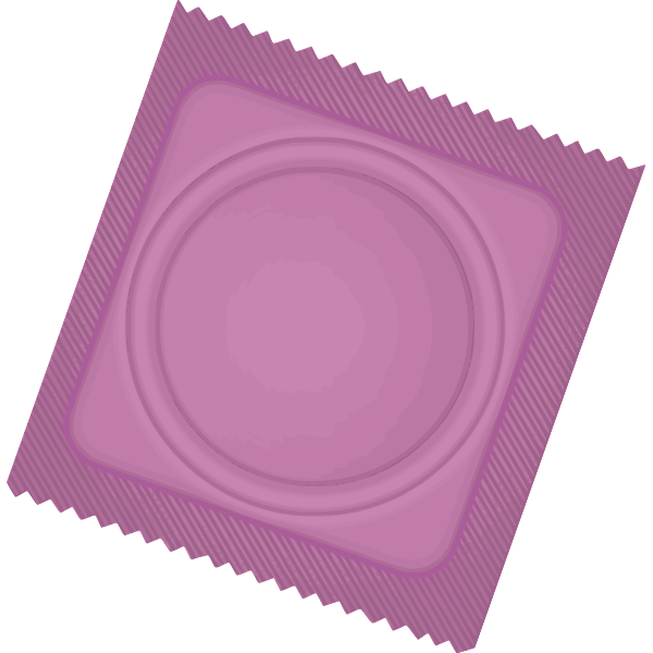 SVG Pink condom package