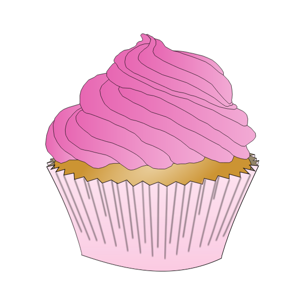 SVG Pink cupcake