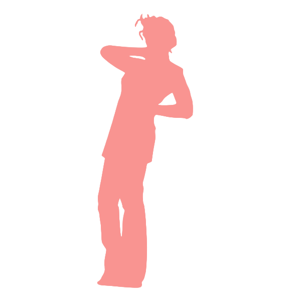 SVG Pink curly-haired girl