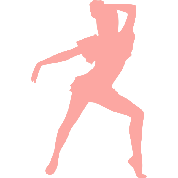 SVG Pink dancing girl